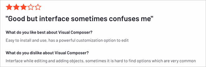 visual-composer-customer-review - SeedProd Visual Composer customer review