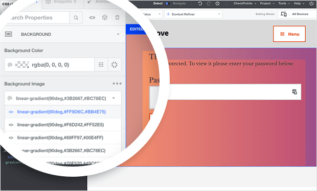 add-a-background-gradient - SeedProd add a background gradient to your password protected page