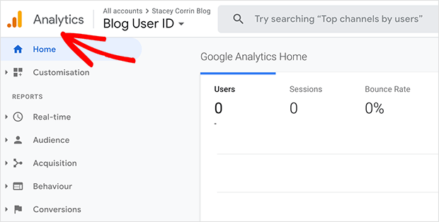 google-stats-icon - SeedProd Click the Google Analytics icon at the top of your screen