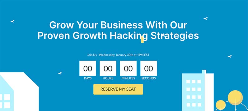 webinar-landing-page-templates - SeedProd Example landing page template highlighting persuasive headline using power words