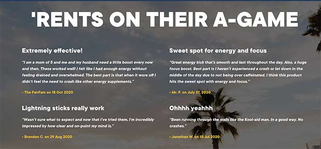 landing-page-testimonials-example - SeedProd example of landing page testimonials