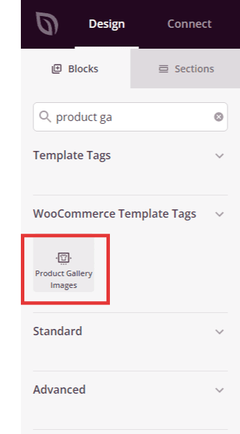 Product gallery block